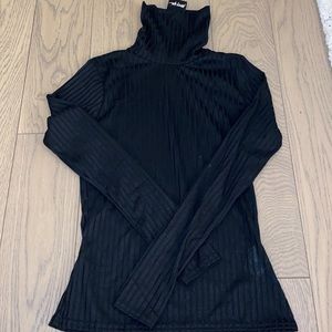Nasty Gal Black Long Sleeve with Turtleneck